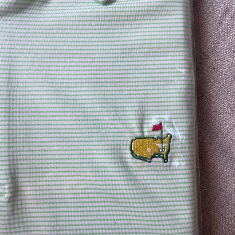 Masters Light Green Striped Polo Shirt - Picture 2 of 6